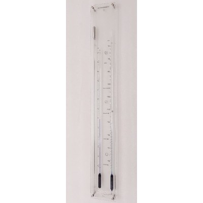 Plexiglas contra-barometer met glas ervoor